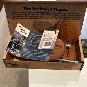 Wooden Wind Chime with Silver Accents